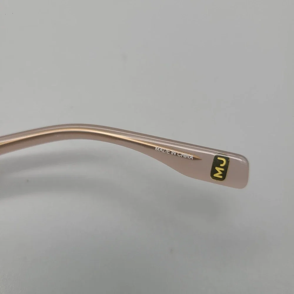Marc Jacobs Blush Pink and Gold Rectangular Optical Glasses